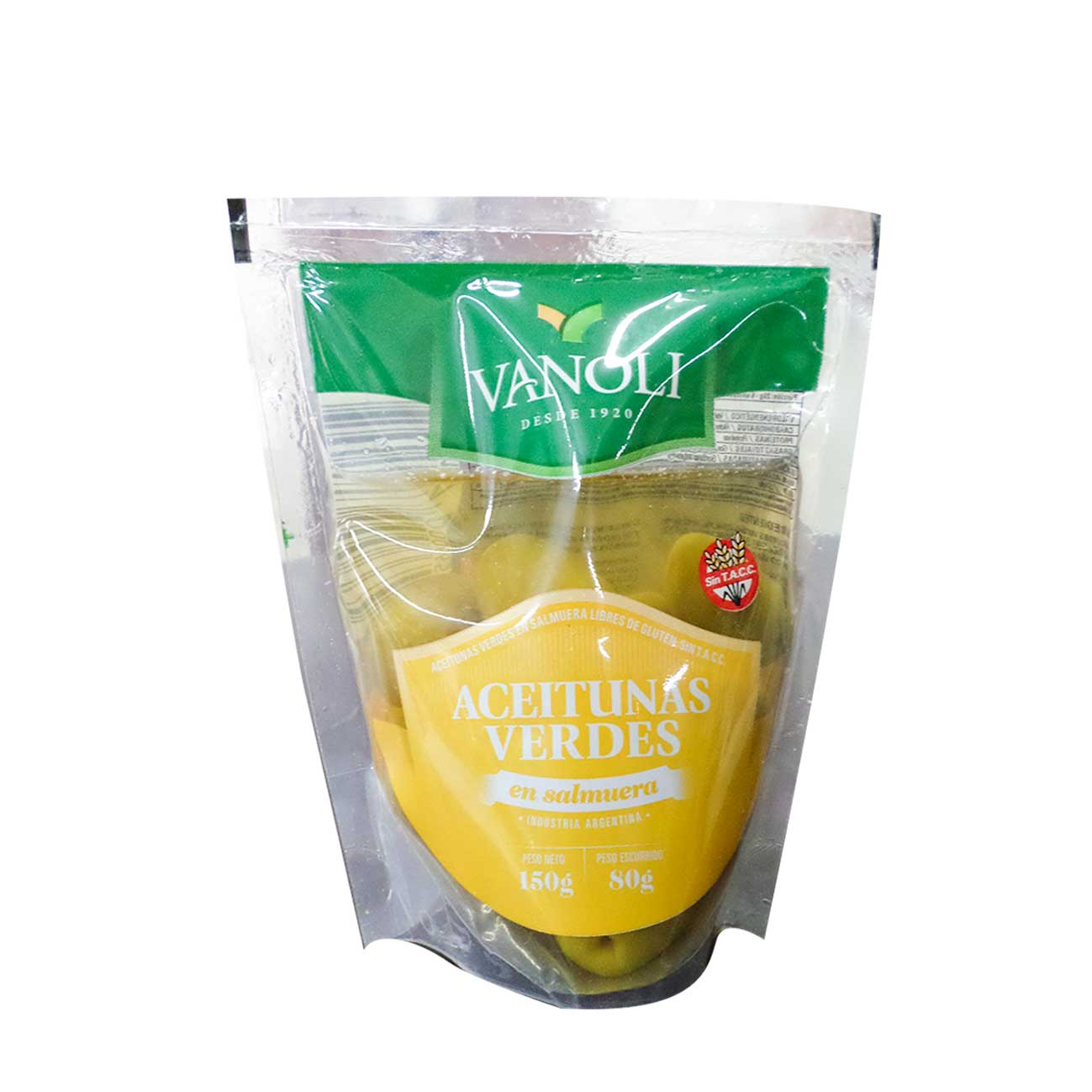 Aceitunas verdes 80g VANOLI 